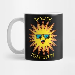 Radiate Positivity Funny Happy Sun Mug